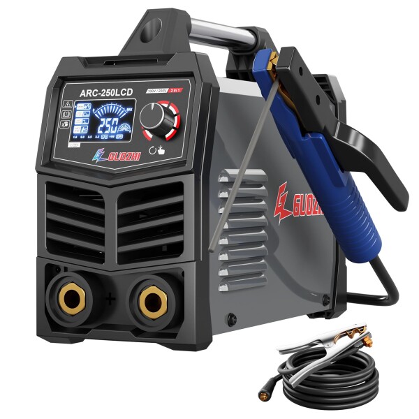 GZ GUOZHI 溶接機 200V 250A 被覆アーク溶接機 インバーター直流 ポータブル 電気 溶接機 定格使用率60% デジタル表示 小型 軽量 家庭用 出張工事 ARC-250LCDの通販は