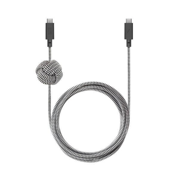 Native Union Anchor Cable 240W ? 10フィートの補強された編み込みUSB-CからUSB-C Power Delivery 3.1充電ケーブル、ウェイト付き結び目付き ? iPhone 15、15 Pro Max、MacBook Pro 14