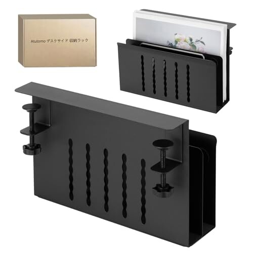 Atutomo デスクサイド 収納ラック クランプ テーブルサイドポケット 二段収納 デスクサイドホルダー 耐荷重5kg ノートPC タブレット収納 デスクサイド 収納 簡単取り付け 工具不要 テーブ 4,690円