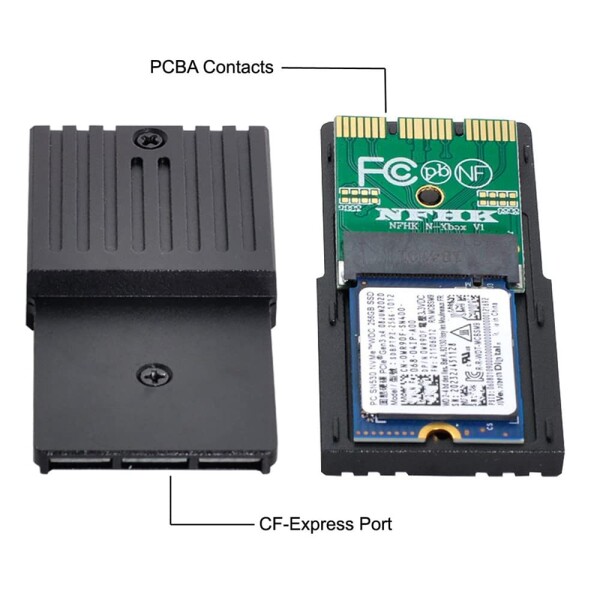 xiwai CF-Express Type-B to M.2 NVMe 2230 M-Keyアダプター CFE XBOXシリーズ X&amp;S CH SN530 SSD PCIe4.0拡張メモリーカード用_2