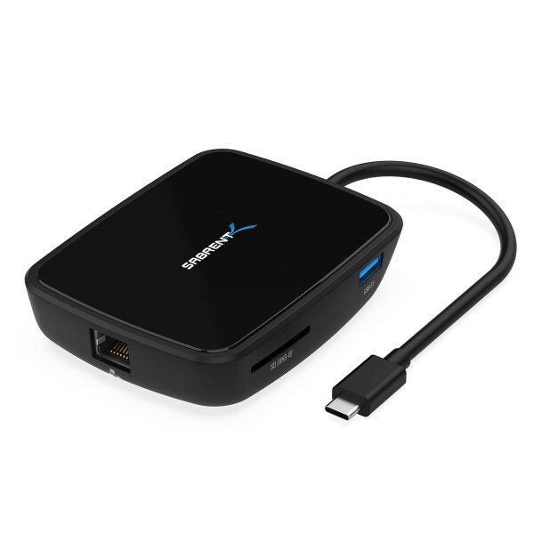 SABRENT usbハブ ドッキングステーション Thunderbolt 3認証 最大40Gbps｜デュアルディスプレイ｜HDMI 2.0 4K｜DisplayPort 1.4 8K｜UHS-II SDカードリーダー｜イーサネットポート｜USB 3.2 Gen2 Type-Aポート×1