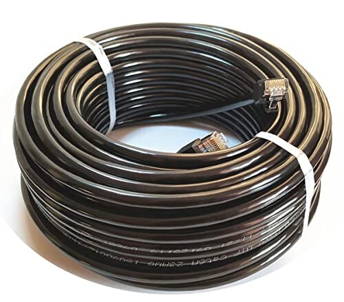 50M CAT6A 屋外 LANケーブル 屋外仕様 2重被覆 PoE対応 カテゴリー6A 屋外用 コネクタ付 インターネットケーブル 紫外線 難燃性 耐候性 高耐久 ケーブルクリップ付属 LAN配線 アウトドア 十字