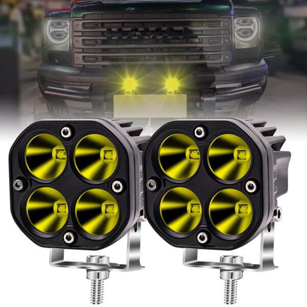 Ygmylandbb LED作業灯 LEDワークライト ディライトled 車外灯 補助灯 前照灯 4連LED 40W 4LED 6500k 5000LM デッキライト DC12V・24V兼用 高輝度・防水・防塵・耐震 自動車整備/キャンプ/夜釣り/工事現場の通販は