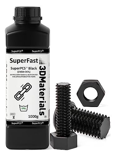 SuperPCS 3D プリンタ樹脂、最も丈夫で最速、1.5 秒で 50um 1.8GPa プリント、韓国製 3DMaterials (1000g, ブラック)の通販は