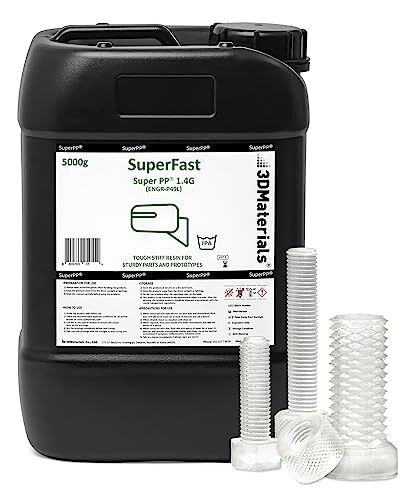 SuperPP 3D プリンター樹脂最もタフな最速 1.4GPa 50um 1.3 秒で印刷、韓国製 3Dmaterials (5000g、透明)