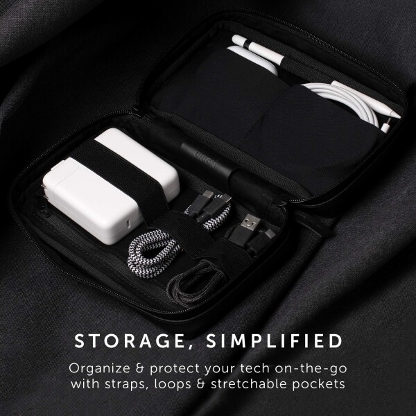 Native Union Stow Organizer ? プレミアムトラベル テック キット、耐久性のあるキャンバス製 ? ケーブル、充電器、SIMカードなどを整理して収納できるフレキシブルな収納スペースとクイッ_5