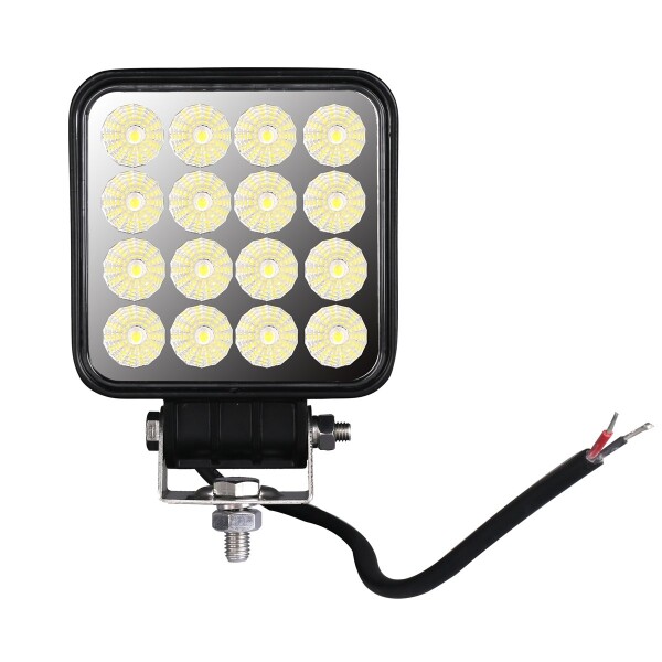 LED 作業灯 ワークライト 直径118mm 補助灯 広角 48W スイッチ付き 投光器 ノイズレス対策品 DC12V 24V兼用 IP67防水 車 船 機械 キャンプ 汎用 １個