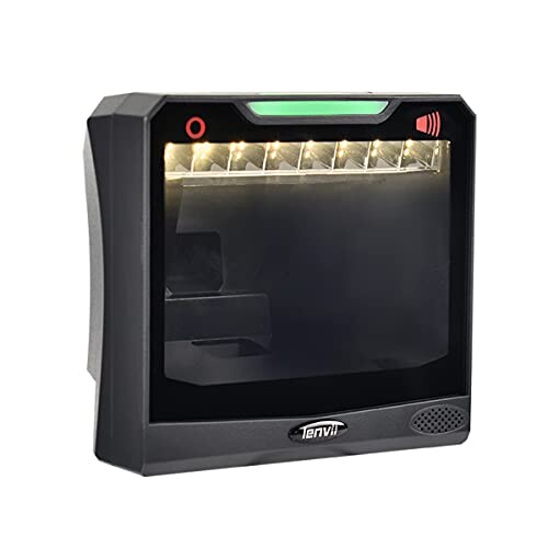 LENVII E688デスクトップ自動スキャン2Dバーコードスキャナー有線バーコードリーダー1DQRコードスキャン全方向プラットフォームハンズフリー画像検知バーコードスキャナースーパーマー