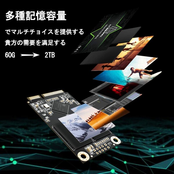Msata SSD 1TB KINGSHARK APROシリーズ 内蔵型 mSATA Solid State Drive SSD 30 * 50MM 6 Gb/s SATA III Sata3 ハイパフォーマンス mSATA ミニ ハードディスク ノート/パソコン/適用 ソリッドステートドライブ 3年保_5