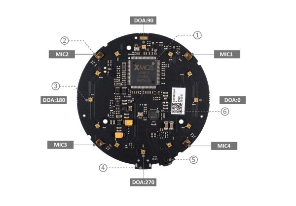 Seeed Studio ReSpeaker USB Mic Array v2.1-4マイクアレイ ピンマイク 音声ピックアップデバイス ａｉ スピーカー サウンドカード Raspberry Pi 3B/3B+/4Bをサポート_6