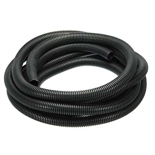 DMiotech 21 mm x 18 mm x 5 M プラスチック スプリットなし コルゲートチューブ 屋内屋外コード管理 ラップ整頓 オフィス ガーデン用の通販は