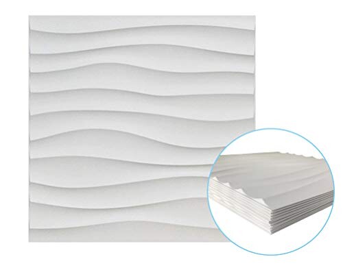 3Dウォールパネル 白い 立体壁面装飾パネル PVC 3Dボードスリーディーボード DIY 住宅・店舗・オフィスの壁面 イベントブース のセットなどでご使用いただいています 30cm x 30cm 12枚セット(