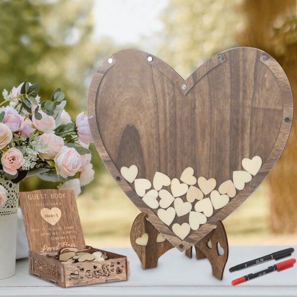 ウェディングドロップス 木製 アクリル グリーン系 フレーム