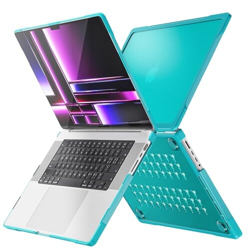PboyiqiS For Macbook Pro 16インチケース 2023-2021 M2/M1 Pro/Max チップ搭載モデル Macbook Pro 16インチ A2485/A2780対応 ハードケース 全面保護 放熱設計 軽量 耐汚れ 透明 分離型設計 (ライトブルー)の通販は 4,648円