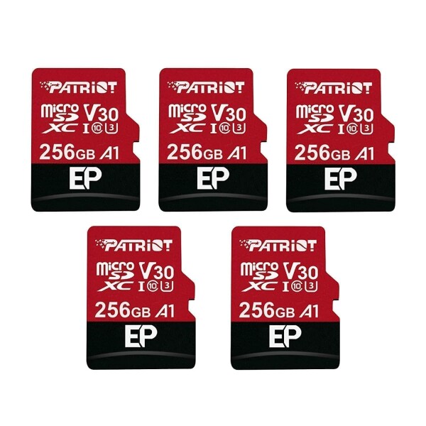 Patriot 256GB A1 / V30 Micro SD Card for Android Phones and Tablets, 4K Video Recording - 5 Pack, Lot of 5の通販はmicroSDカード