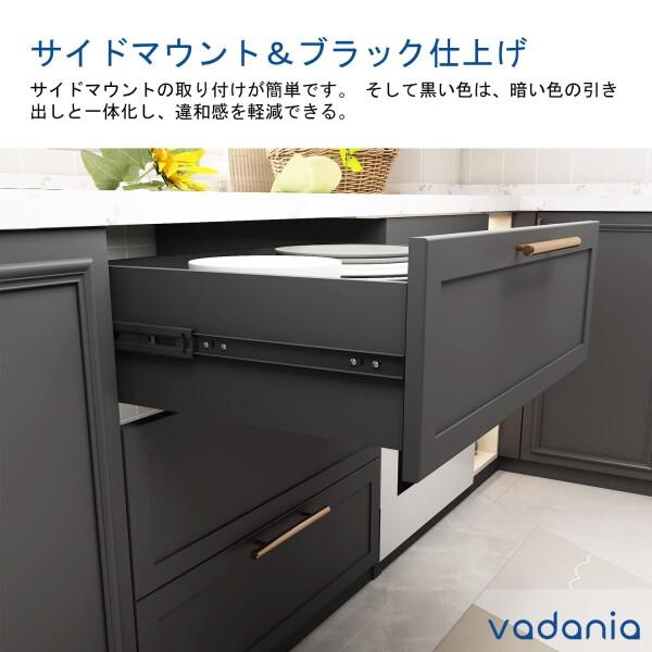 VADANIA ソフトクローズ ボールベアスライドレール 3段引 550mm #K45 引き出しスライドレール diy 左右5セット_7