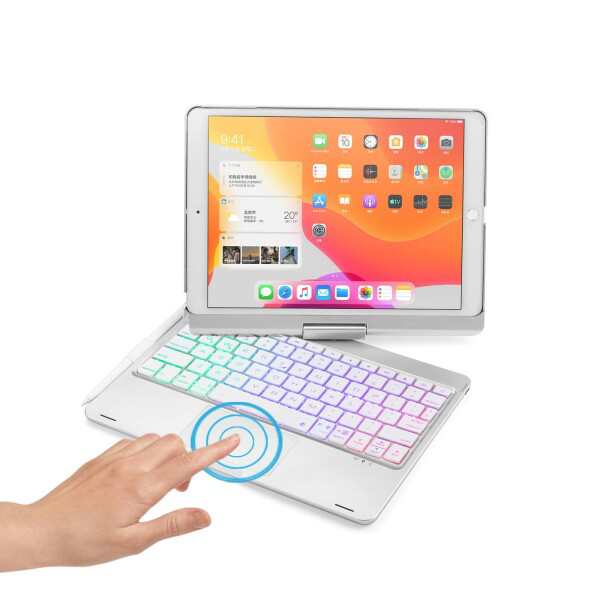360度回転 iPad9 iPad8 iPad7 iPad Air3 Pro10.5 キーボード タッチパッド搭載 バックライト ケース 一体型 折り畳み iPad 第9/8/7世代 カバー トラックパッド キーボード付き iPad 10.2インチ 10.5インチの通販は 7,706円