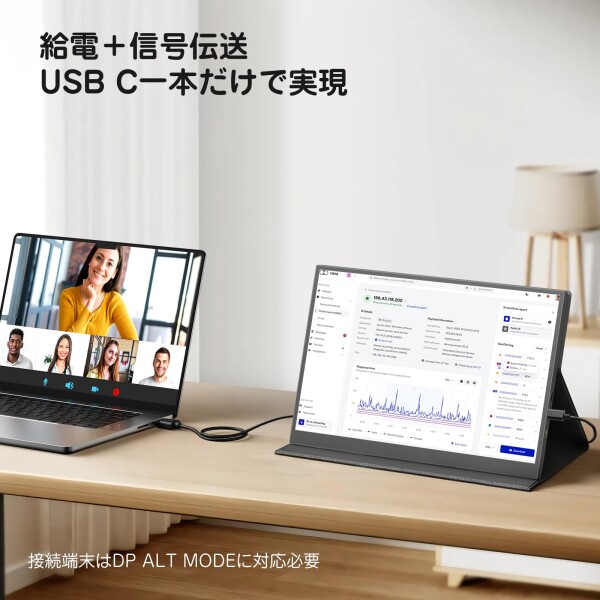 KEEPTIME モバイルモニター 13.5インチ 2.5K解像度 モバイルディスプレイ 2560x1600 ポータブルモニター 超軽量545g 高輝度400nits 100％色域 画像比自動適合 HDRモード対応 マグネット保護カバー付_2