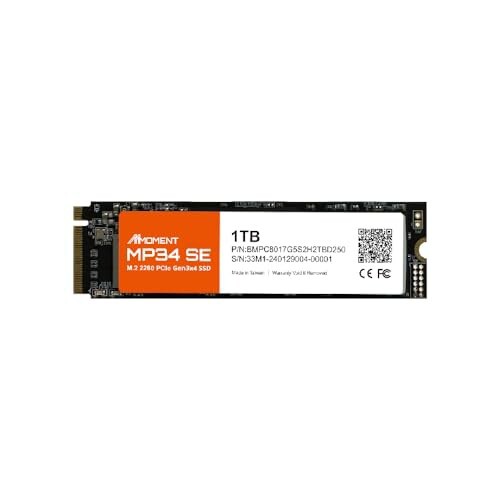 MMOMENT MP34 SE 1TB M.2 2280 PCIe Gen3x4 NVMe1.3 内蔵SSD (読込最大2100MB/s)の通販は