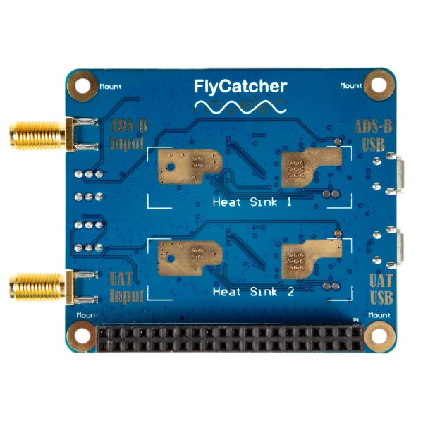 Nooelec Flycatcher - 飛行追跡および航空監視用の高性能デュアルチャネル RTL-SDR Raspberry Pi HAT。 ADS-B 1090MHz および UAT 978MHz ソフトウェア無線、ローカルおよびリモート LNA バイパス付き_4