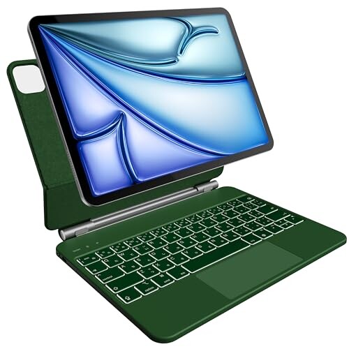マジックキーボード HOU iPad キーボードは iPad Air6 (M2) 11インチ /iPad 第5世代/第4世代10.9インチ（2022/2020）とiPad Pro 11 キーボード付きケース に対応し、7色のバックライト、磁気吸着、多点
