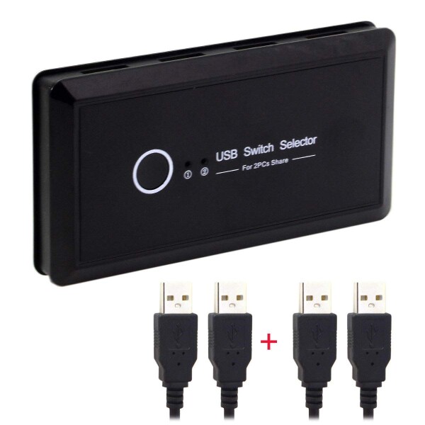 xiwai JSER KVM USB 2.0またはUSB 3.0スイッチセレクター 2ポートPC キーボードマウススキャナープリンター用4つのデバイスを共有 (USB 3.0)_2