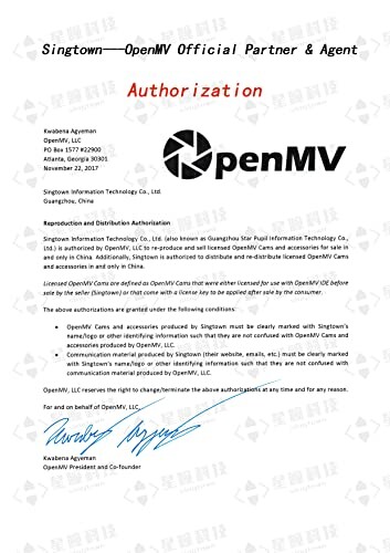 SingTown OpenMV WiFi Shield Genuine -Wireless Video Image Transmission Winc1500 Apply to OpenMV4 H7 /OpenMV4 H7 Plus /OpenMV3 M7の通販は