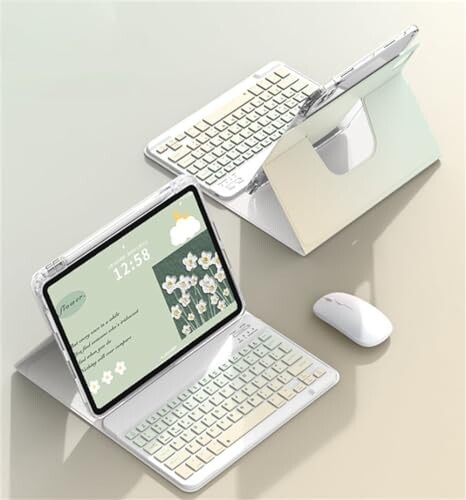 マウス付き iPad Air 11（M2）2024 キーボードケース iPad Pro11 第 4 3 2 1世代 キーボードケース 360度回転式 iPad Air5 /Air4 ケース マグネット式 分離式 透明カバー 取り外し可能な Bluetoothキーボーの通販は