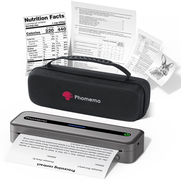 Phomemo M832 モバイルプリンター プリンター 小型 a4 携帯プリンター サーマルプリンター 216mm/210mm/110mm/80mm/53mm幅広い対応 収納ボックス同梱 PC対応 スマホ対応 業務用/家庭用/旅行用/学習用の通販は