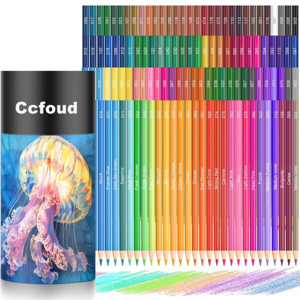 色鉛筆 120色セット 油性色鉛筆 プロ専用ソフト芯色鉛筆セット 子供から大人、アーティストまで理想的な塗り絵と絵画に