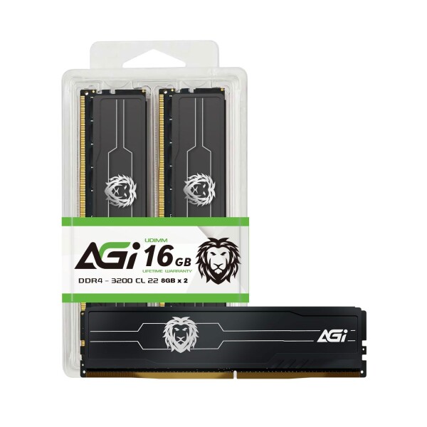AGI デスクトップPC用メモリ DDR4 U-DIMM 3200MHz 8GBx2枚 (16GB) CL22 288-pin ヒートスプレッダー付き UD138 AGI320A08UD138-DT