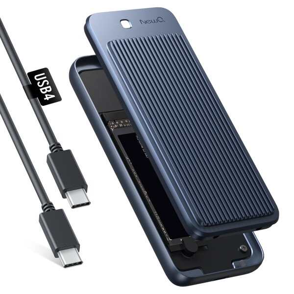 NewQ メンテナンスフリー 40Gbps USB4 M.2 SSD エンクロージャ: タイプ C USB 4.0 NVMe PCIe SSD アダプタ リーダー、MacBook Thunderbolt 4 | 3 | USB 3.2 Gen 2 x 2 | 3.0 と互換性あり
