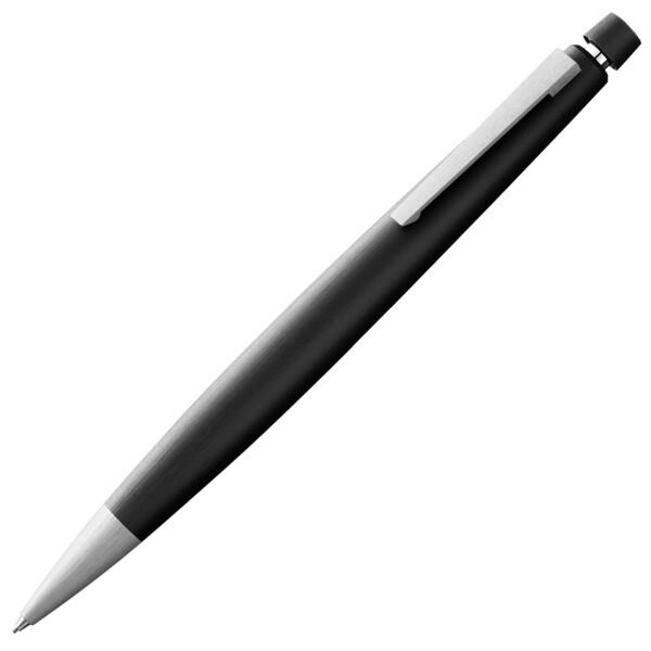 LAMY （ラミー）2000 ブラック ペンシル 黒 - サテン仕上げのポリカーボネート製エレガントなシャープペンシル - 最適なバランス - LAMY M 40 細字 リフィル（線幅 0.7 mm）と消しゴムチップ付