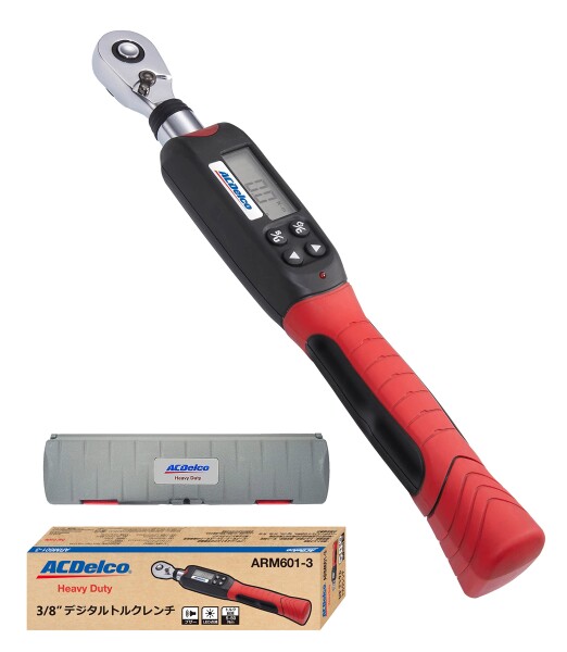 ACDelco 3/8” (9.5mm) デジタルトルクレンチ トルク値5-50Nm ブザー&LED警告灯内蔵 ISO6789 校正証明書付属 自動車エンジン修理 トルク値校正（日本語取扱説明書付属）ARM601-3の通販は