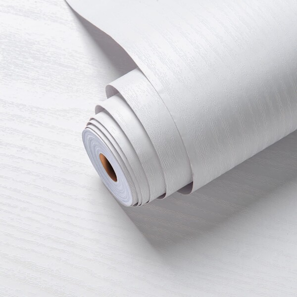 壁紙 木目 白 厚手 はがせる 壁紙シール 60cmX10m リメイクシート 白 木目調 カッティングシート 剥がせる壁紙 透けない エンボス木目調 防水 簡単 diy ドア テーブル 扉 リフォームの通販は