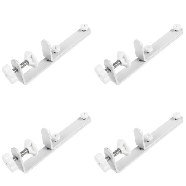 TOYMYTOY パーテーション 式台座 調節可能 固定金具 デスク ボード専用 卓上 スタンド パンチングボード スチール 白 4個の通販は