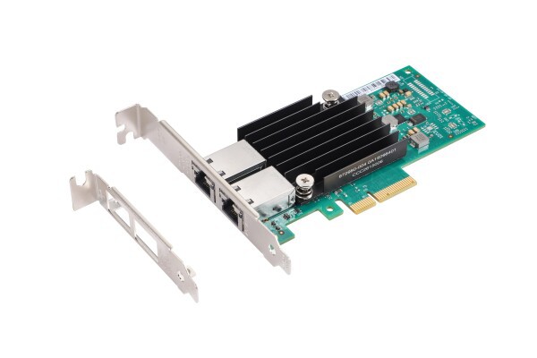 XikeStor 10gbps lanカード NIC PCI-E ネットワークカード デュアル電源ポート 1/2.5/5/10Gbps イーサネット LAN アダプター Intel X550-T2 ホスト チップ デスクトップ PC サーバーWindows/Linux対応 | SKN-X550-2Bの通販は