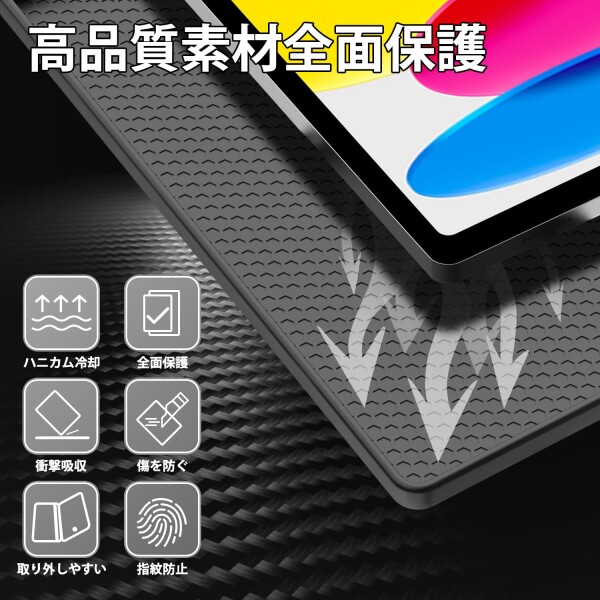 高級版「横/縦両方対応」iPad Pro 13 キーボード ケース (M4 M5) iPad Pro 13インチ用 キーボード タッチパッド搭載 超薄 軽量 分離式 ワイヤレス bluetoothキーボードカバー 多角度調整 バックライ_6