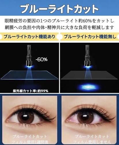 23.6インチ(16:9)プライバシーフィルター 覗き見防止フィルター ブルーライトカット パソコン PC モニター 液晶保護フィルム 反射防止 両面使用可能 着脱簡単