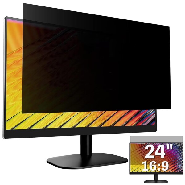 24インチ(16:9)マグネット式 覗き見防止フィルム プライバシーフィルター ブルーライトカット 反射防止 PC パソコンモニターのぞき見防止 画面保護 保護シート着脱簡単