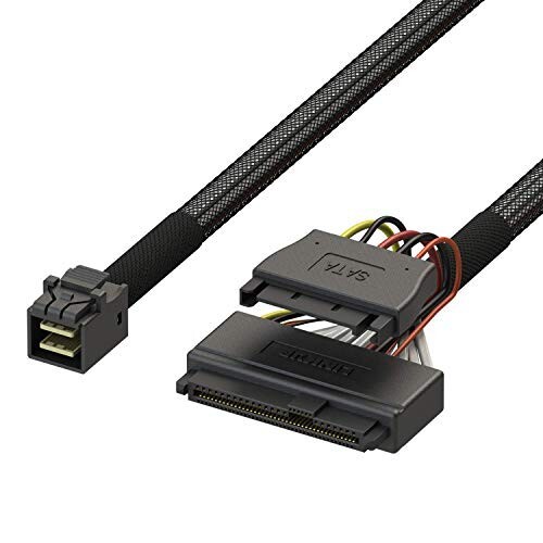 LINKUP SATA電源付き、内部16G U.2ケーブル（85[オーム] 85 ohm PCIE 3.0 Mini SAS HD-U.2 / SFF-8643-SFF-8639ケーブル） - 0.6m / 2フィートの通販は