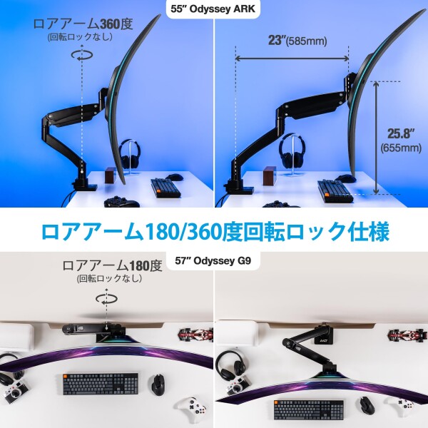 AVLT モニターアーム 1画面シングル 17〜57インチ対応 USB-A・C AVLT モニターアーム 1画面シングル 17-57インチ対応 USB-C