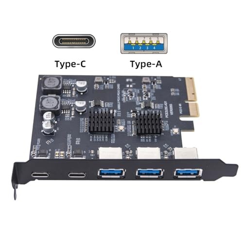 CY カード 3 つのタイプ A USB3.0 バックパネル ソケットとデュアル USB3.1 タイプ C USB-C から PCI-E エクスプレス カード アダプター ASM3142 VL822