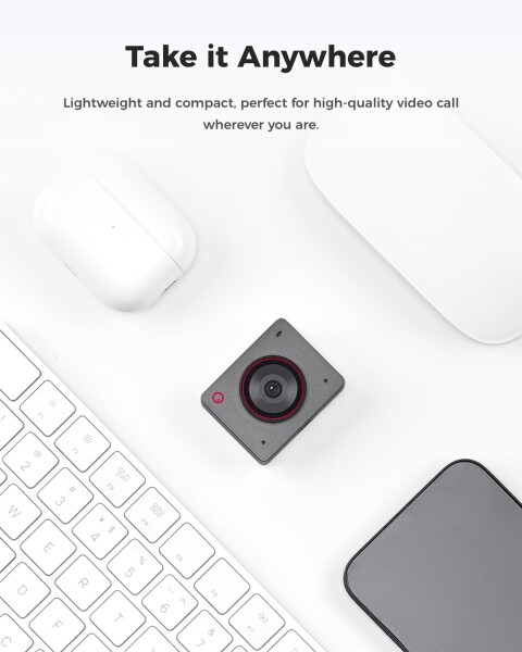OBSBOT MEET 2 4K Webカメラ ウェブカメラ AI搭載 4800万画素 HDR 位相差検出AF フィルター加工 ノイズ低減マイク ライブ配信 ビデオ通話 PC Mac Windows (グレー)_7