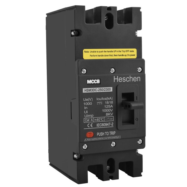 Heschen DC成形ケースサーキットブレーカー MCCB、HSM3DC-250、2極、DC1000V 125A、太陽光発電遮断器、太陽光発電システム用 ソーラーパネルグリッドシステムの通販は