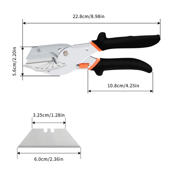 FLORA GUARD モールカッター アングルハサミ マルチアングルハサミ 45°-135° 調整可能 木材 プラスチック PVC 切断 10枚のスペアブレード (JDJ-2001JP)の通販は FLORA GUARD モールカッター アングルハサミ マルチアングルハサミ 45°-135° 調整可能 木材 プラスチック PVC 切断 10枚のスペアブレード (JDJ-2001JP)の通販は