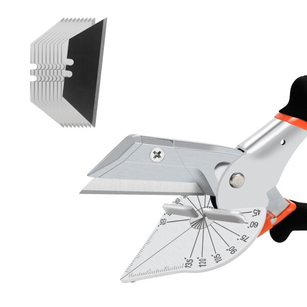 FLORA GUARD モールカッター アングルハサミ マルチアングルハサミ 45°-135° 調整可能 木材 プラスチック PVC 切断 10枚のスペアブレード (JDJ-2001JP)の通販は FLORA GUARD モールカッター アングルハサミ マルチアングルハサミ 45°-135° 調整可能 木材 プラスチック PVC 切断 10枚のスペアブレード (JDJ-2001JP)の通販は