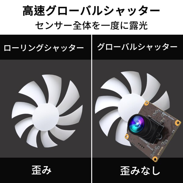 ELP 5MP グローバルシャッター 50fps USB カメラモジュール (コンピューター用) UVC USB2.0 Lightburn カメラ (レーザー彫刻機用) 高速 60fps PC カメラ ライブストリーミング用広角 Web カメラ (100° 低_4