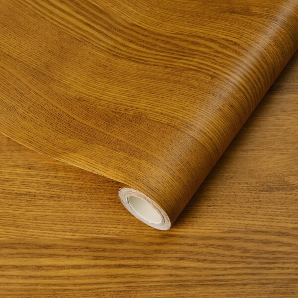 LVSHI リメイクシート 木目 ローズウッド 剥がせる壁紙シール 木目調 のり付き ウォールステッカー プレミアム木目スタイル キッチン 防水 防汚 耐油 耐熱 （10m*60cm 茶色） テーブル ドア