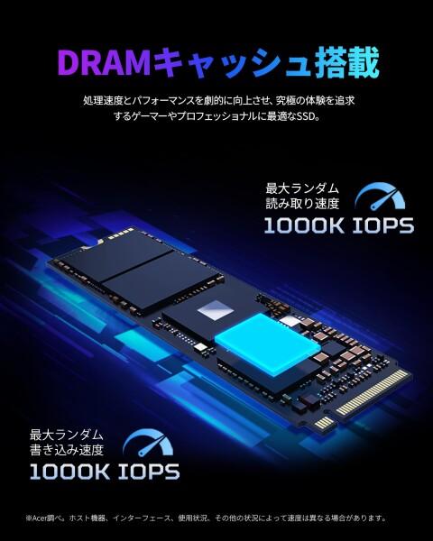 Acer Predator GM7000 ヒートシンクモデル M.2 SSD 1TB PS5/PS5 Pro